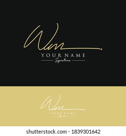 WM Initial letter handwriting and signature logo.