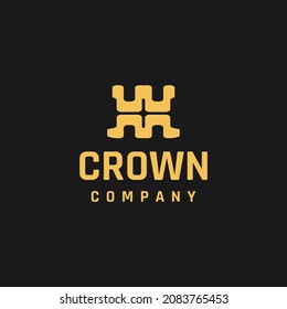 corona corporativa Elegante diseño de logotipo de lujo sencillo