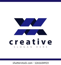 wm initial letter logo vector template