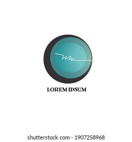 wm initial letter logo vector template sign symbol icon