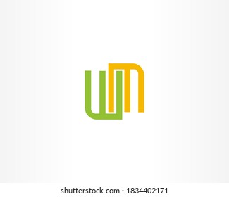 wm initial letter vector logo design icon