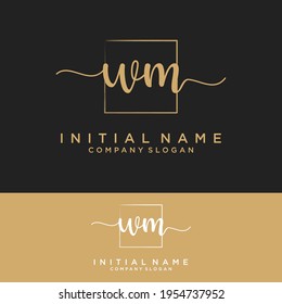 WM Initial letters, handwriting signature logo.