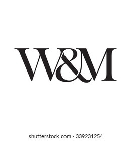 W&M Initial logo. Ampersand monogram logo