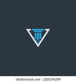 WM-Initial-Monogramm für Logo-Ideen von Anwälten mit kreativem Polygon-Design