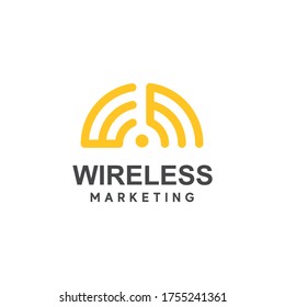The WM initials logo is cool and elegant for wireless technology companies