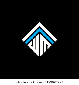 WM letter logo creative design with vector graphic, WM simple and modern logo.