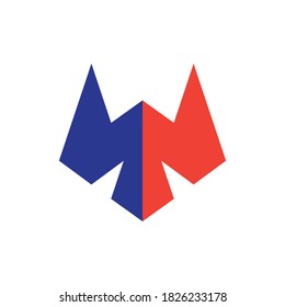 WM letter logo design vector