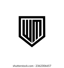 WM letter logo design with white background in illustrator. Vector logo, calligraphy designs for logo, Poster, Invitation, etc.