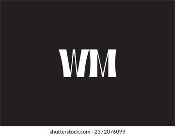 logotipo de letra wm y diseño de monograma