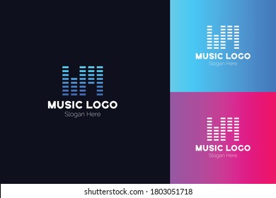 WM Letter Music Logo Template