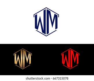 WM letters linked with hexagon shape logo
