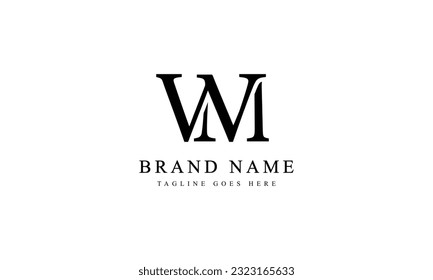 WM Logo Design - MW Initial Letters Monogram