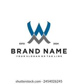 WM logo design vector simple