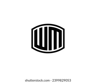 WM logo design vector template