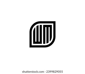 plantilla vectorial de diseño de logotipo WM