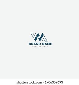 WM logo, WM letter logo design, Monogram logo