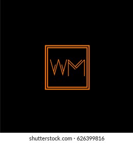 wm logo letter initial, Abstract Polygonal Background Logo, design for Corporate Business Identity,flat icon, Alphabet letter