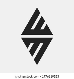 WM logotype monogram logo vektor
