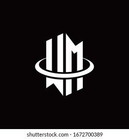 WM monogram logo in a hexagon style and surrounded by a ring