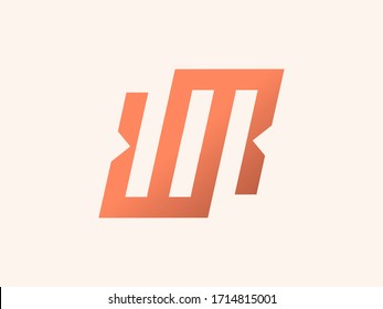 Logo de monograma de WM.Icono tipográfico con letra superpuesta con letra m.Icono de letra m.Alfabeto de letras aisladas en fondos ligeros.Caracteres modernos, corporativos, web, de estilo tecnológico para la marca de la empresa.