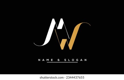 WM,  MW  Abstract  Letters Logo Monogram