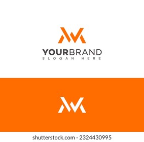 WM, MW letter modern branding logo