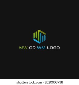 WM OR MW LOGO DESIGN