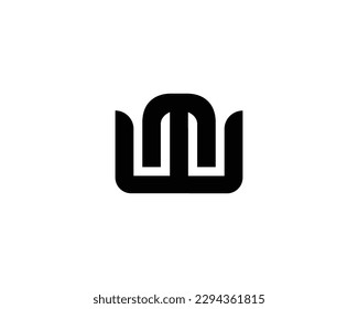 WM MW Logo design vector template