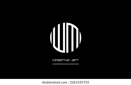 WM, MW, W, M abstract letters logo monogram