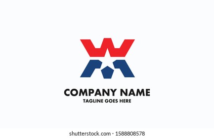 WM And Star Vector Royalty Logo Design Inspirations
