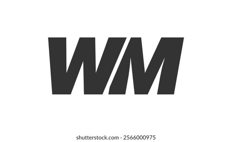 WM Techno Editable Font Logo For Corporate Branding. Bold, Futuristic Design With Unique Typographic Ideas. Minimal Custom Type And Dynamic Letter Variations For Promotion, Printing, And Book Titles