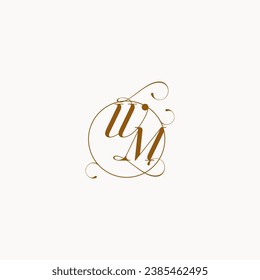 WM uniquely wedding logo symbol of your marriage and you can use it on your wedding stationary