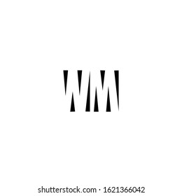WM W M logo design template elements
