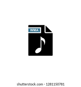 wma audio document file format icon