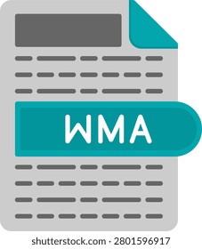 WMA Flat Style Icon Design