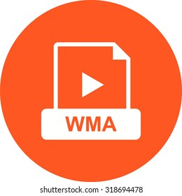 WMA, format, symbol icon vector image. Can also be used for file format, design and storage. Suitable for mobile apps, web apps and print media.