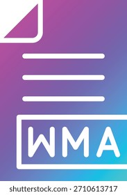 Ilustração de design de ícone de vetor WMA
