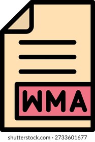 WMA Vector Icon Design Illustration