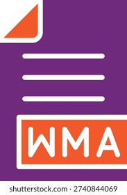 WMA Vector Icon Design Illustration