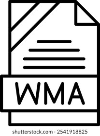 Símbolo de design de ícone de vetor WMA