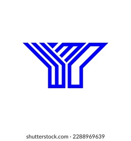 WMD letter logo creative design with vector graphic, WMD simple and modern logo.
