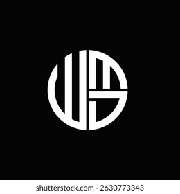 WMD logo WMD icon WMD monogram WMD letter minimalist Circle flat Unique modern abstract logo design.
