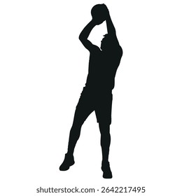 Wme basketball forward stock vector black and white eps ai illustrate silhouette graphic design background template