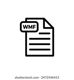 Icono de documento WMF para formatos de archivo y documentos digitales