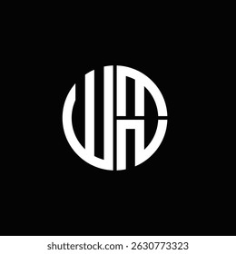 WMN logo WMN icon WMN monogram WMN letter minimalist Circle flat Unique modern abstract logo design.

