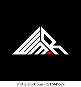 Logo de la carta WMR diseño creativo con gráfico vectorial, logotipo WMR simple y moderno en forma de triángulo.