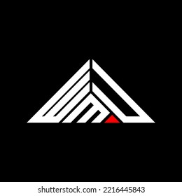 WMU letter logo creative design with vector graphic, WMU simple and modern logo in triangle shape.