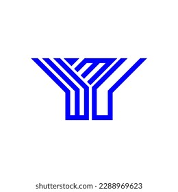 WMU letter logo creative design with vector graphic, WMU simple and modern logo.