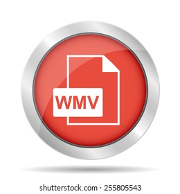 wmv file icon. Flat vector illustrator Eps 10