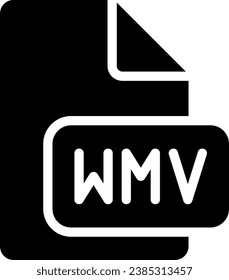 wmv glyph icon illustration vector
